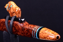 Honduran Rosewood Burl Native American Flute, Minor, Mid B-4, #H21C